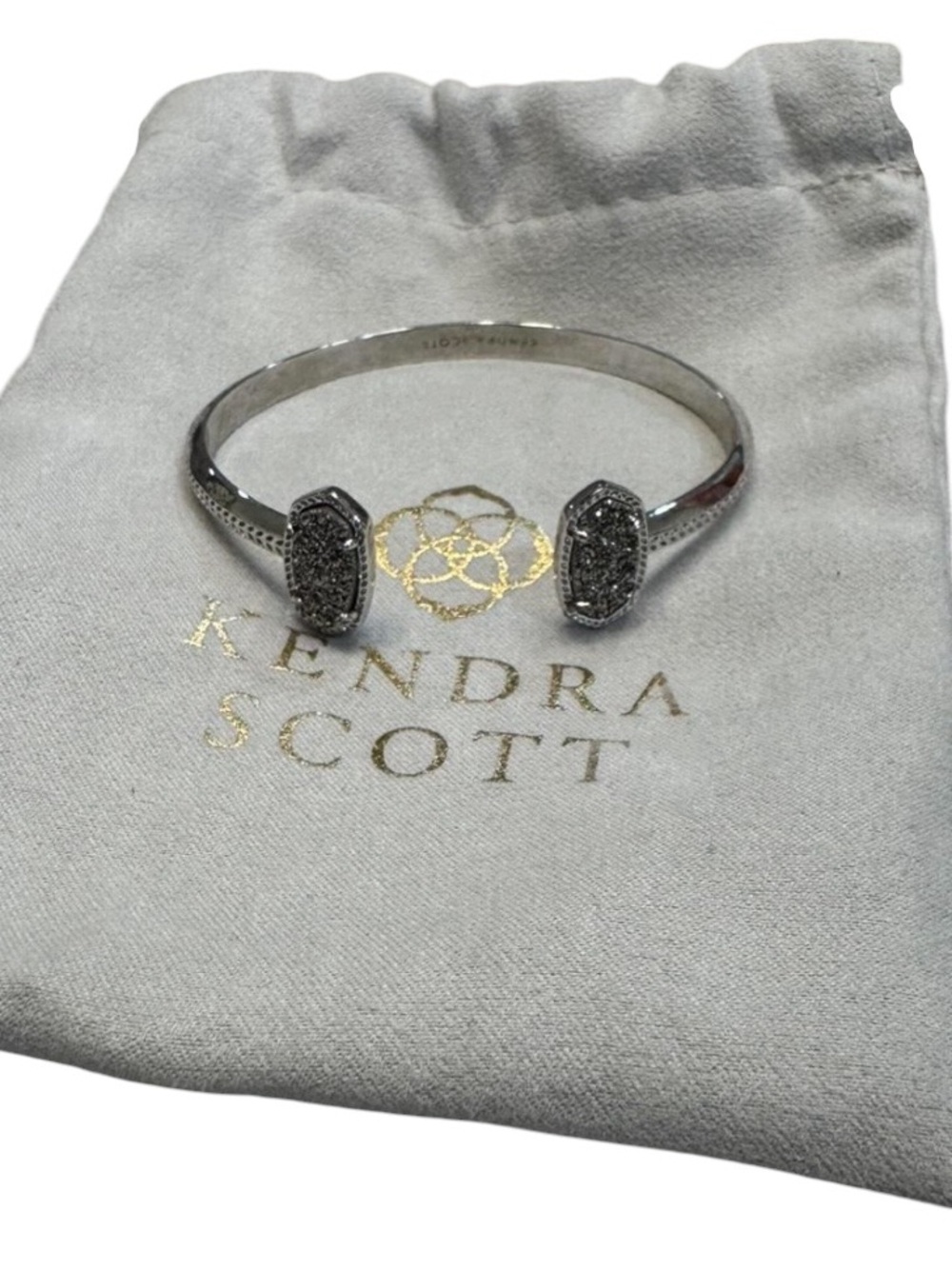 Kendra Scott Silver Druzy Open Cuff Bracelet ✨